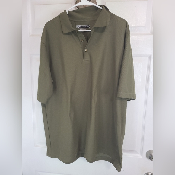 (185) Pebble Beach Performance Men's Short Sleeve Polo Shirt, Size: XL  Green - Picture 2 of 14